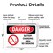Signmission Battery Charging Area No Smoking Danger Sign, Plastic, 10in W x 7in L, 2PK OS-2PACK-DS-P-710-L-1040 - alternate 9